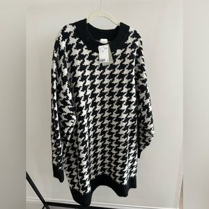 Houndstooth Sweater Dress H&M